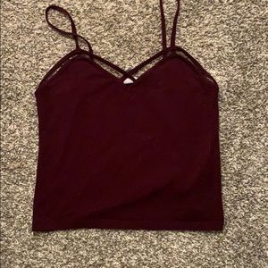 Maroon Forever 21 Crop Top